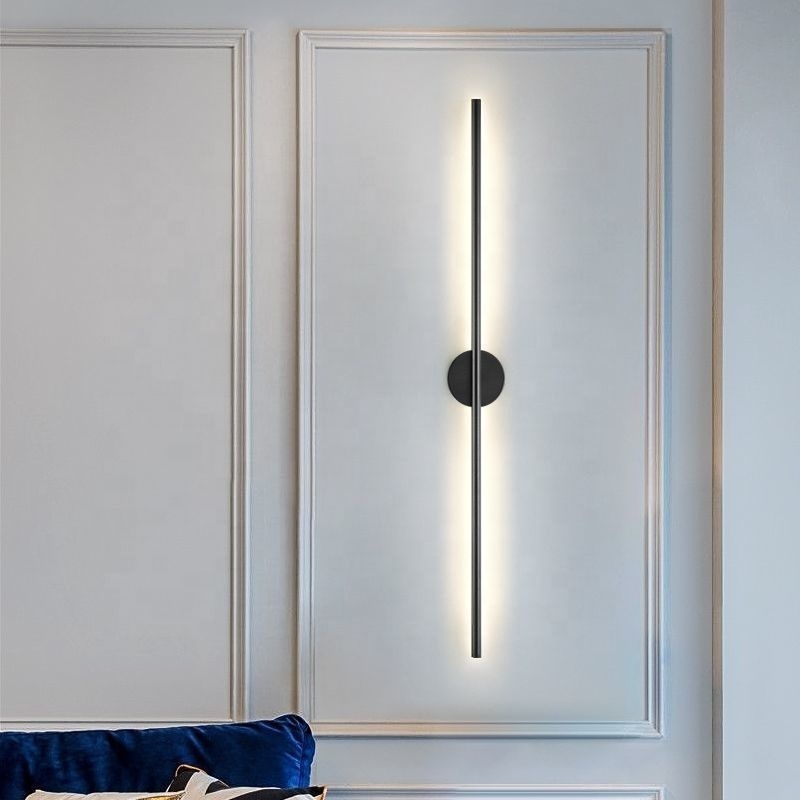 decoration bedroom led bedside interior creative minimalist light aluminum wall sconce lamps for home