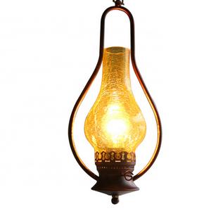 Antique vintage industrial E27 koresene oil glass ceiling pendant lamps for restaurants