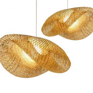 Modern Art kitchen hanging lights Bamboo lamp Restaurant Hotel Rattan pendant lamp for living room