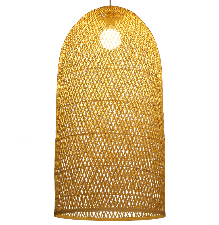 Nordic new modern decoration bamboo lamp shades ceiling lighting indoor living room antique rattan garden pendant light