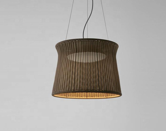 handmade bamboo lamp Art single Chandelier Vintage Rattan Hand Woven Pendant Light Rattan E27 Hanging Light Fixture