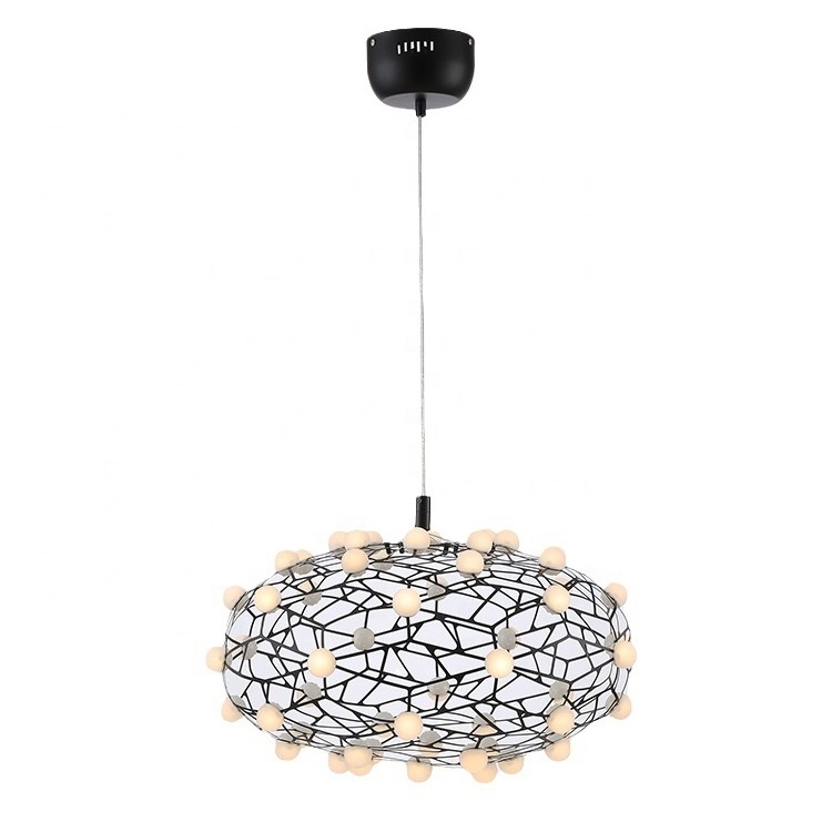 Contemporary Hanging Ceiling Globe Luxury Nordic Round  stainless steel led Chandelier Circle Pendant Lights