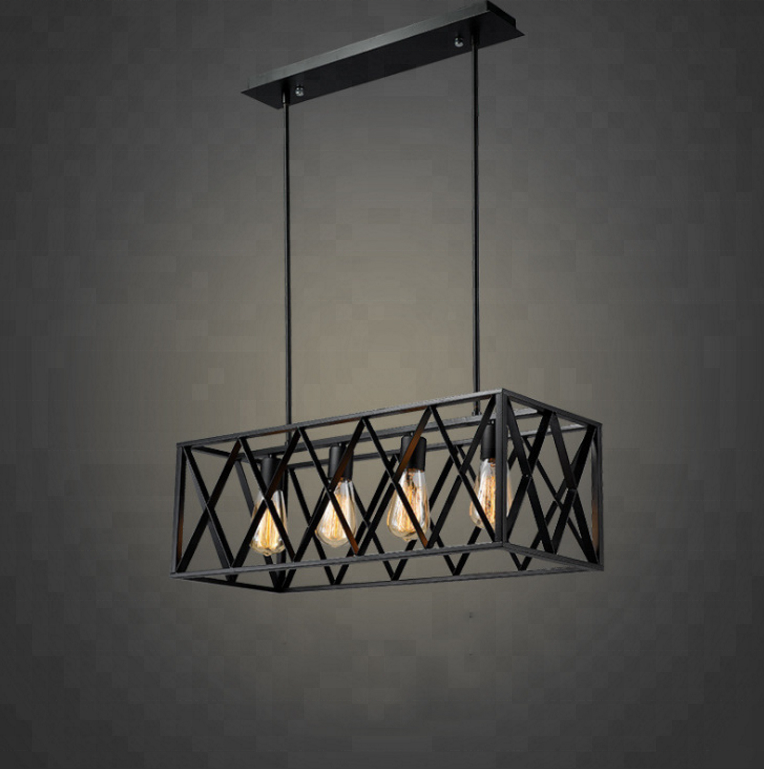 Black large comemporary commercial suspension lamp cheap projector art deco kitchen industrial chandelier light fixtures