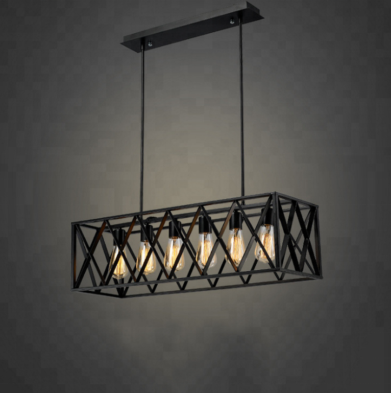 Black large comemporary commercial suspension lamp cheap projector art deco kitchen industrial chandelier light fixtures