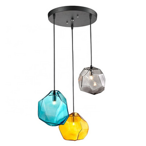 Modern Led Glass Pendant  lamp colorful Dining room home Hanging pendant Lighting Fixture