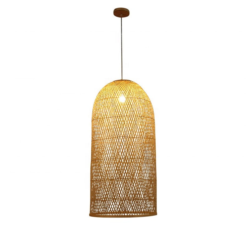 Nordic new modern decoration bamboo lamp shades ceiling lighting indoor living room antique rattan garden pendant light