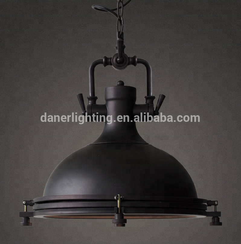 America style industrial hanging lamp fittings antique brass copper chandelier pendant light fixtures for dinning room