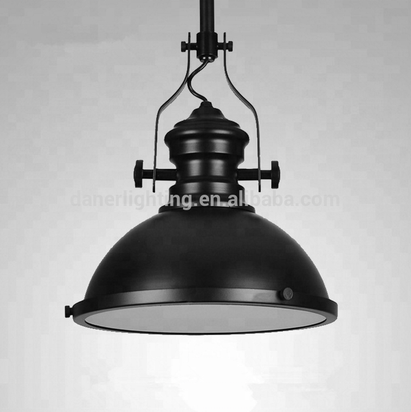 new design black industry vintage suspension led hanging light modern america country pendant lamp