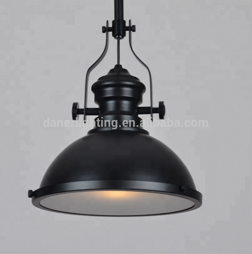 new design black industry vintage suspension led hanging light modern america country pendant lamp