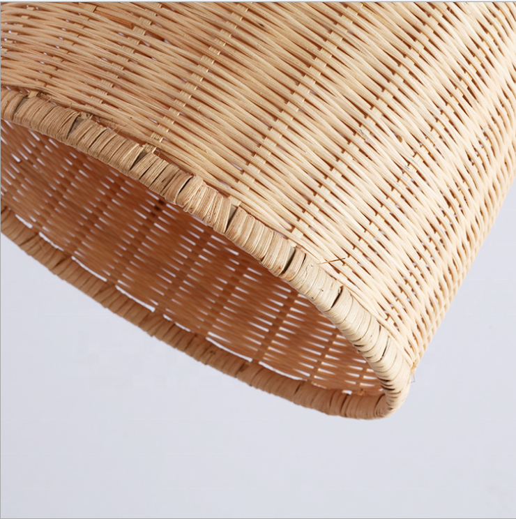 E27 edison new modern woven bamboo lamp shade living room rattan wicker pendant light fixtures