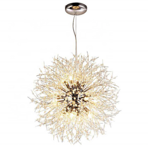 Creative G9 dandelion branches cheap 9k crystal chrome modern chandelier pendant lamp for kitchen