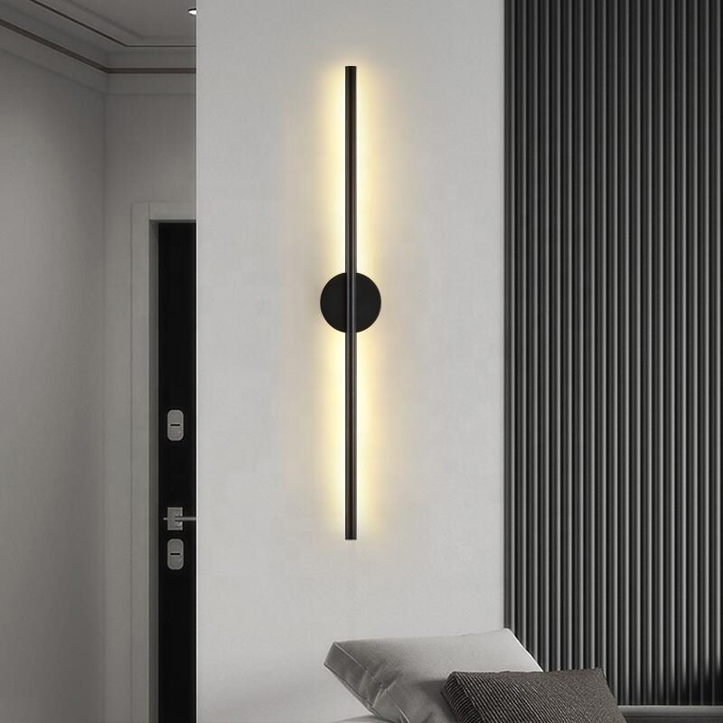 Modern indoor hotel bedroom hallway led linear scone wall light for bedside