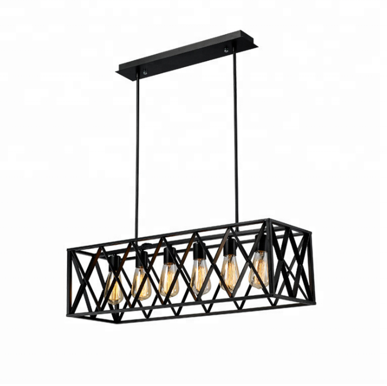 Black large comemporary commercial suspension lamp cheap projector art deco kitchen industrial chandelier light fixtures