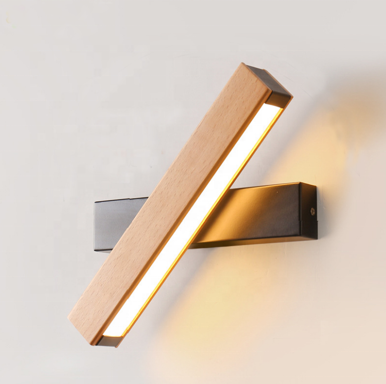 Hanging Wall Lamp Modern Headboad Wall Mounted Light indoor wooden luminous Hotel bedside dimmer wall lamp