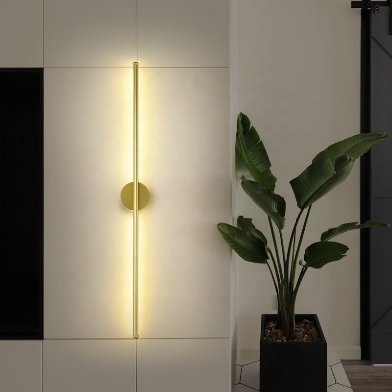 Modern indoor hotel bedroom hallway led linear scone wall light for bedside