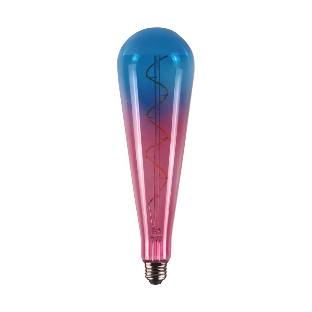 customized bottle shape E27 E26 color gradient soft filament warm white led light bulb