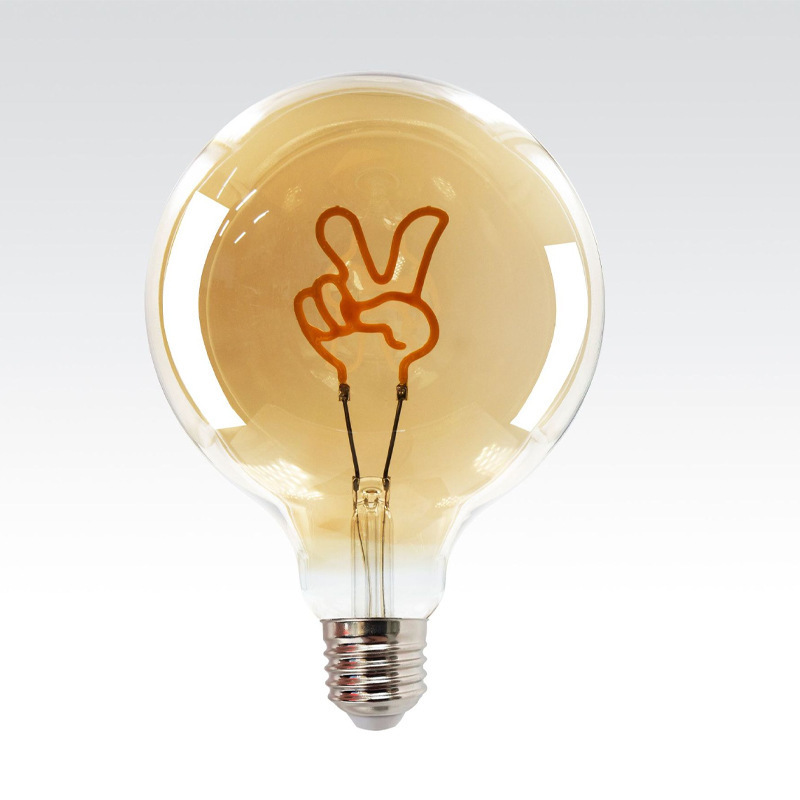 E27 base 110V 230V G125 customized logo or letter filament vintage led bulb