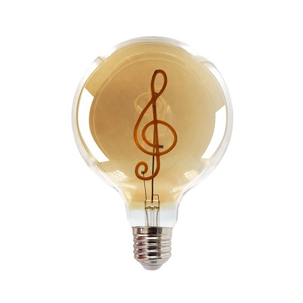 110V 230V G125 customized logo or letter filament E27 LED BULB