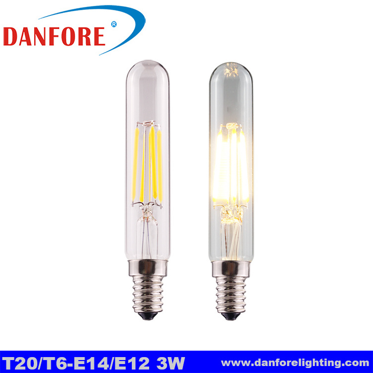 1w 2w 3W edison style T20 T6 led tube with e12 e14 candelabra base