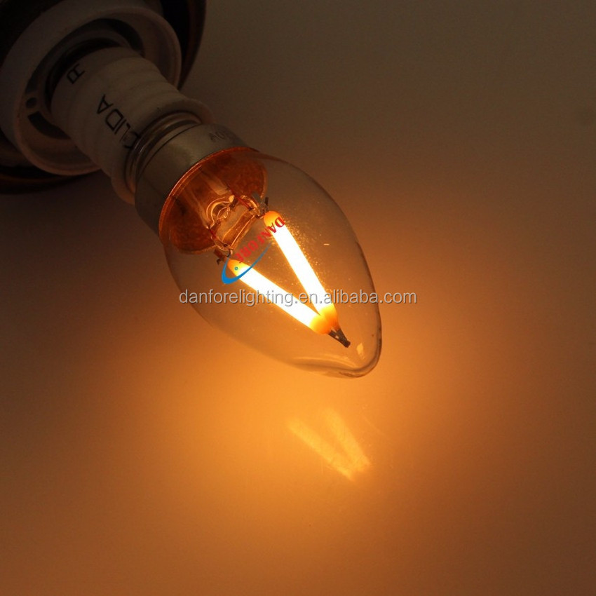 1 Watt Filament led C7 mini led bulb with E14 E12 candelabra base