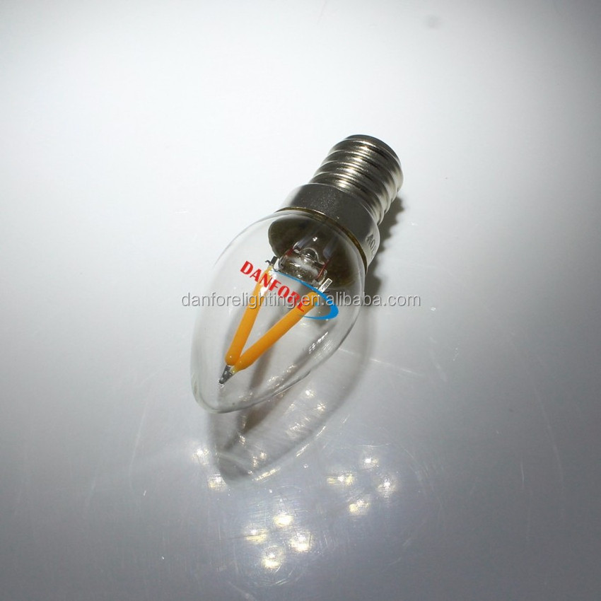 1 Watt Filament led C7 mini led bulb with E14 E12 candelabra base