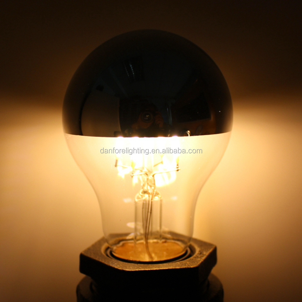 intertek A19 LED Filament bulb with gold top