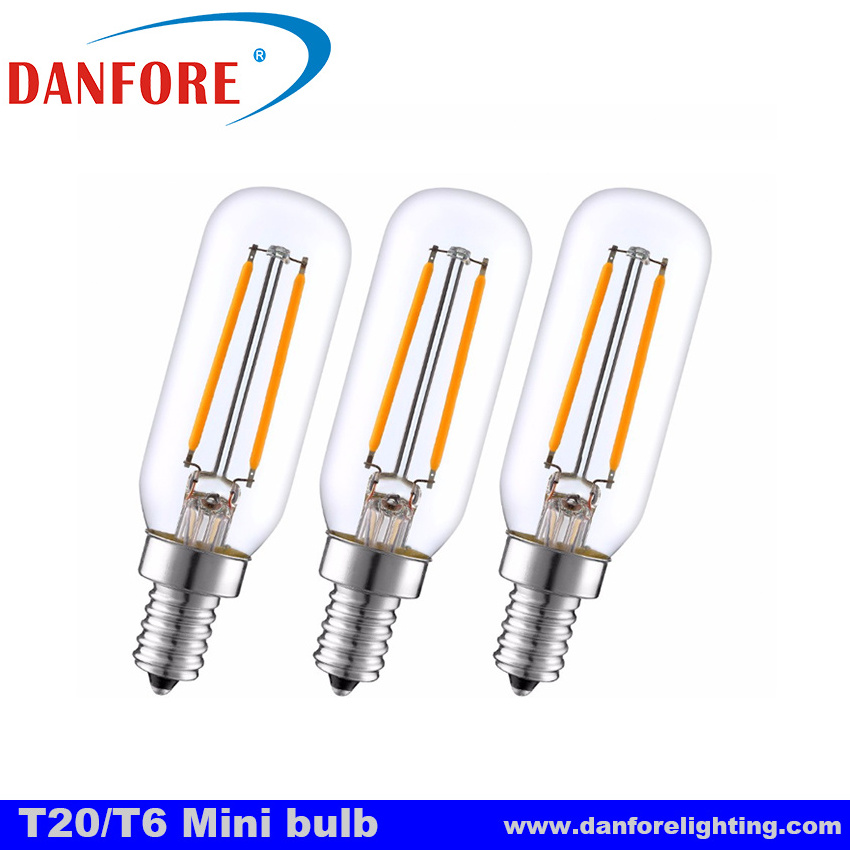 1w 2w 3W T20 T6 115mm long mini tubular led filament bulb with e12 e14 candelabra base