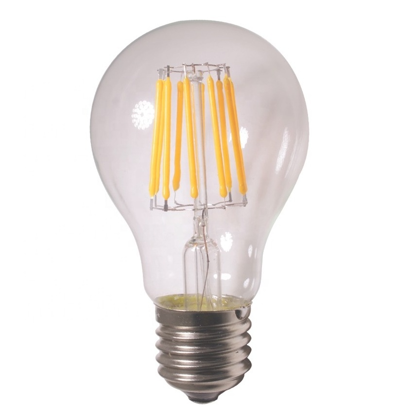 E27 4W 6W 8W Light lamps warm white Dimmable A60 LED Filament Bulb