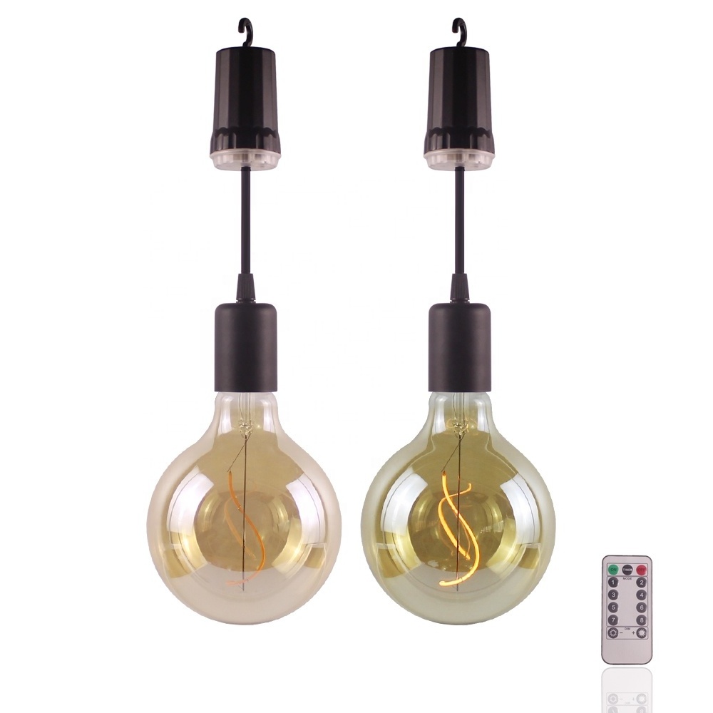 Battery powered 2W Hanging lights led battery light LED pendant lamp with remote control