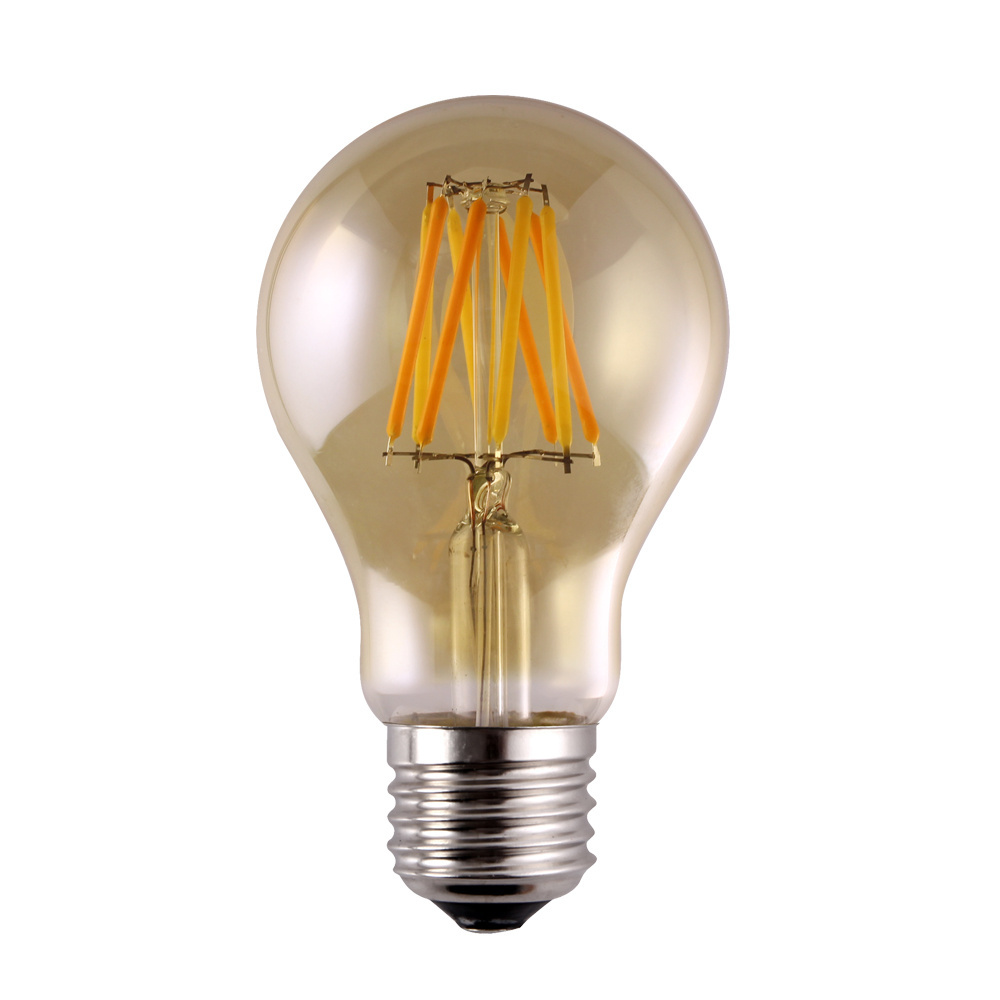 wholesale 2w 4w 6w 8w  A60 glass cover dimmable Vintage led filament bulb