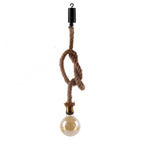 Battery operated hanging decorative DC3V DC6V led pendant light with hemp cord