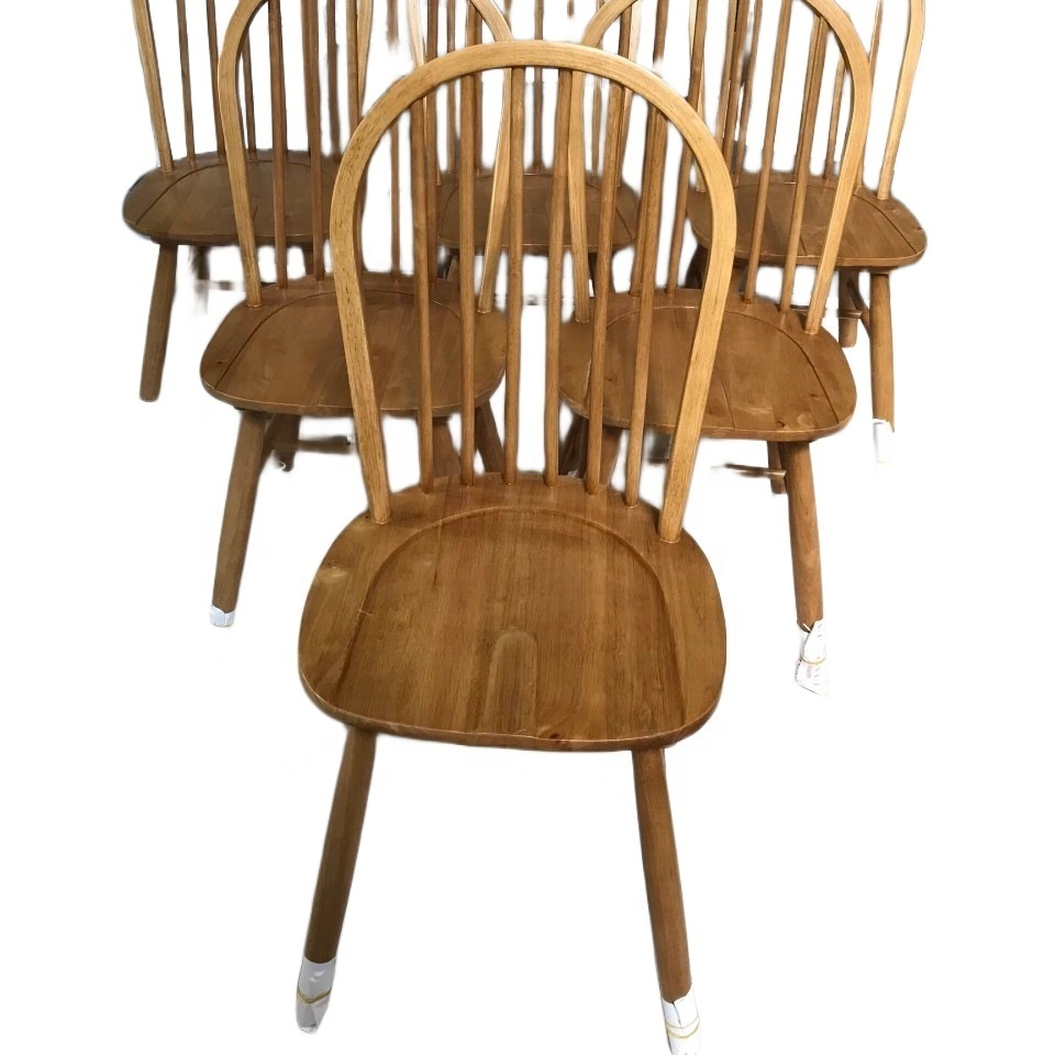 Wholesale Nordic modern home furniture chairs with backrest I shape tripod solid wood dining chair