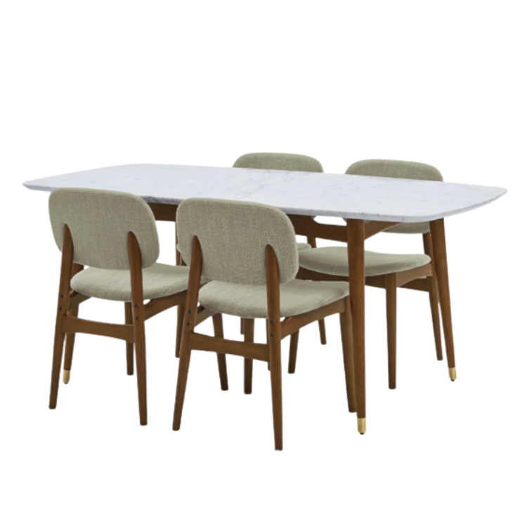 OEM Wholesales Wood Dining Table And Chairs Interior Home Furniture Dining Tables And Chairs Set Solid Wood From Vietnam