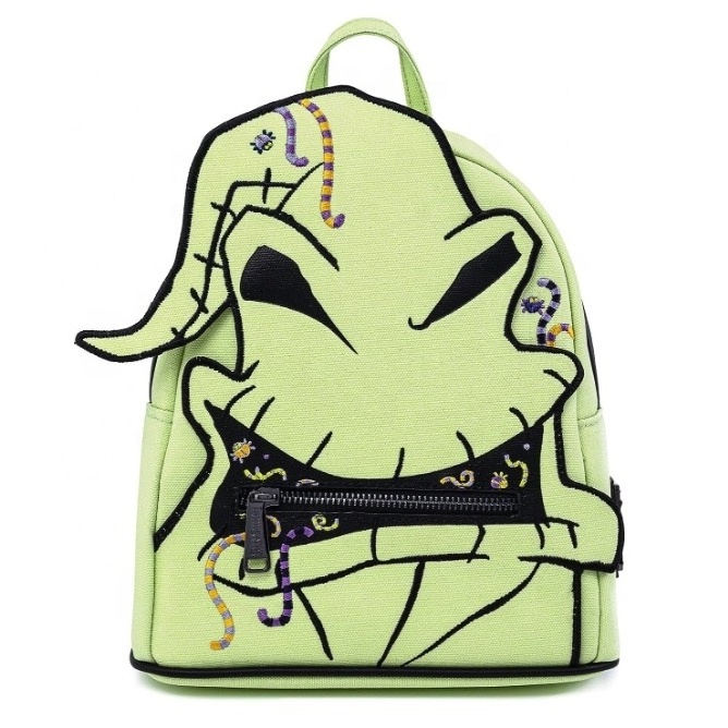 Loungefly Glowing Cartoon Children Kids Canvas Bagpack Nightmare Before Christmas Oogie Boogie Women's Mini Backpack