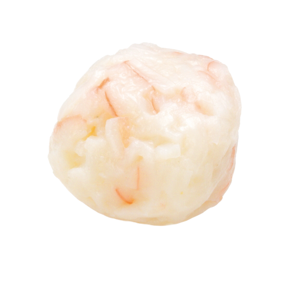 ISO Ready to cook food Competitive price Surimi product Frozen SHRIMP BALL Vacuum pack 500g Vietnam factory For Korean Ramen