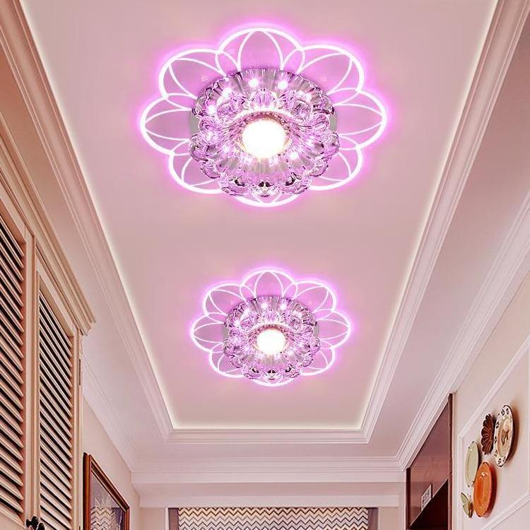 Fashion decorative interior lighting surface mounted glass lamp RGBCW ambient light corridor living room LED light