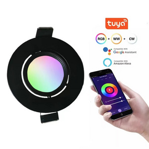 Color Changing Spot Light Smart RGB Downlight 2Inch 3W downlight smart LED Downlight With Alexa Tuya APP