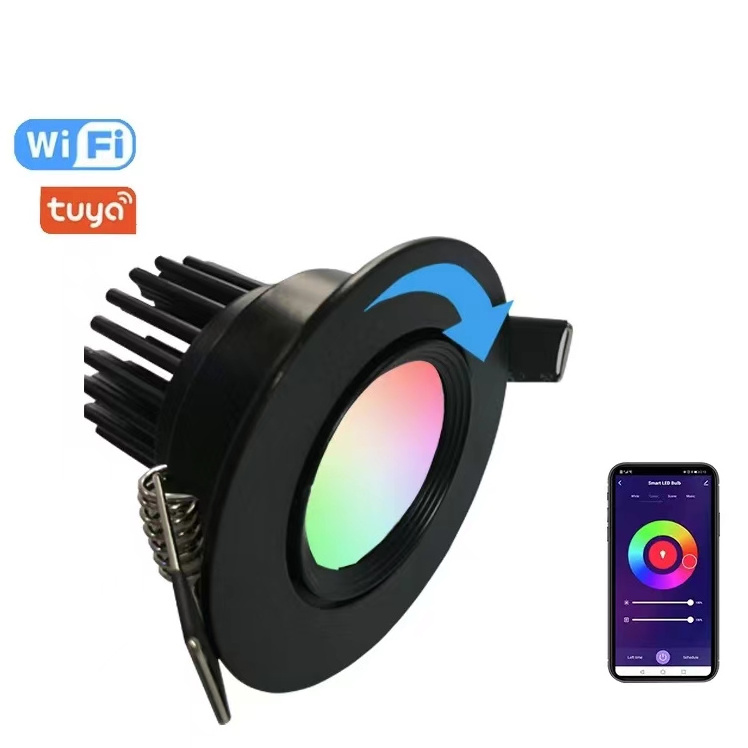 Color Changing Spot Light Smart RGB Downlight 2Inch 3W downlight smart LED Downlight With Alexa Tuya APP