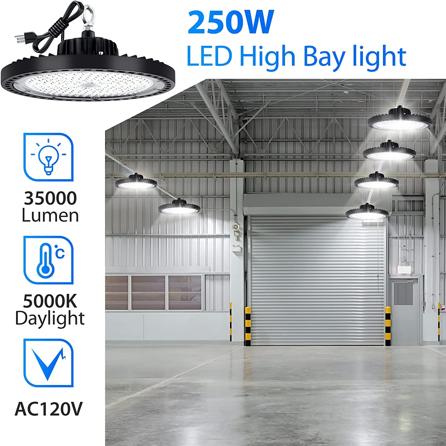 Ufo LED High Bay Light 200w 100w Motion Sensor Super Bright Garage 150w Led High Bay Light for Workshop Shopping Center