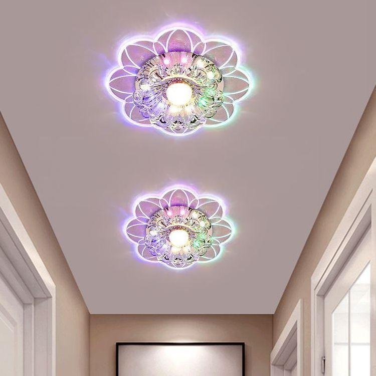 Fashion decorative interior lighting surface mounted glass lamp RGBCW ambient light corridor living room LED light