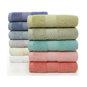 Thickened 100% Cotton Bath Towel High Grade Material Water Absorption Beach Towel Solid Color Golden Silk Soft Affinity Towel