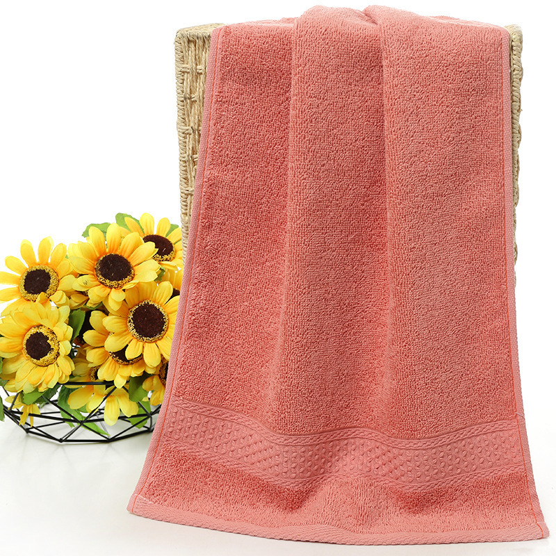 Thickened 100% Cotton Bath Towel High Grade Material Water Absorption Beach Towel Solid Color Golden Silk Soft Affinity Towel