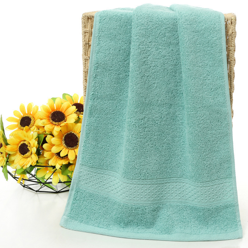 Thickened 100% Cotton Bath Towel High Grade Material Water Absorption Beach Towel Solid Color Golden Silk Soft Affinity Towel