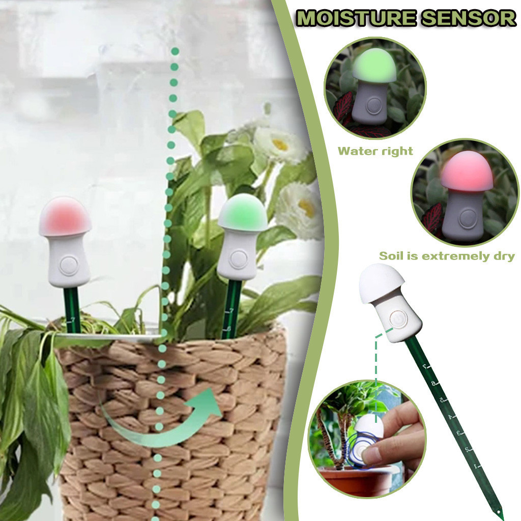 Portable Garden Soil Moisture Sensor Meter Plant Water Monitor Flowers Moist Hygrometer mushroom shaped tester sticks