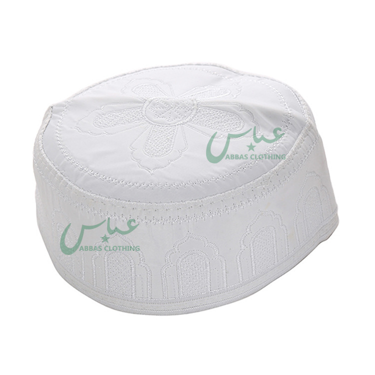 In Bulk Stock White Color Cheap Men Islamic Prayer Muslim Hats