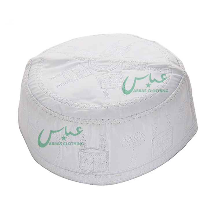 In Bulk Stock White Color Cheap Men Islamic Prayer Muslim Hats