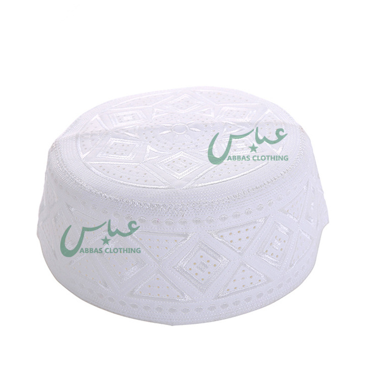 Arabic Dubai White Malaysia Hat For Men Muslim Prayer Cap