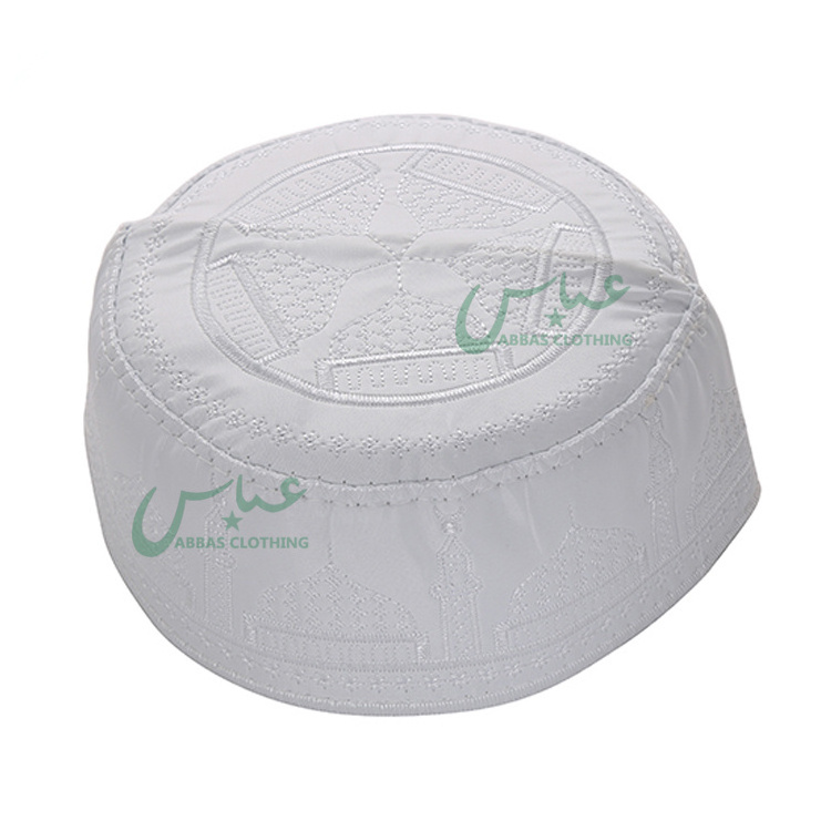 In Bulk Stock White Color Cheap Men Islamic Prayer Muslim Hats