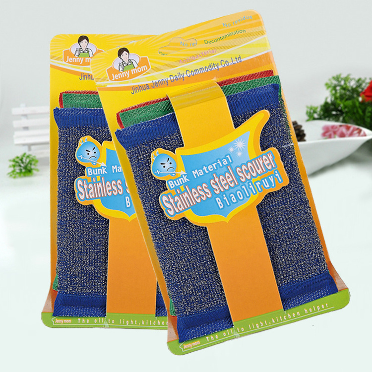 High quality reusable kitchen cleaning Stainless Steel Wire scrubber sponge