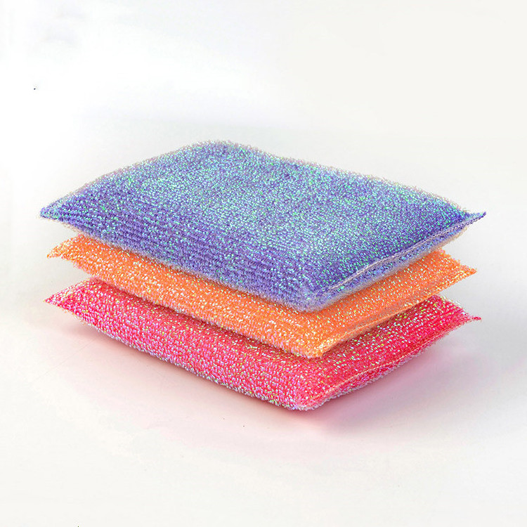 Bright shining ALM dishwashing kitchen sponge scrubber for daily kitchen use